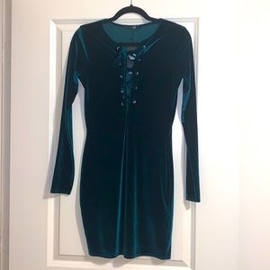 Green Velvet Dress